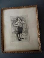 Ets P.Verhaert 1875 'naar eene schets in waterverw', Ophalen of Verzenden
