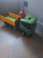 Bruder Scania vrachtwagen met laadkraan, Ophalen of Verzenden, Gebruikt