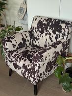 Koeien print fauteuil, Huis en Inrichting, Fauteuils, Ophalen, Zo goed als nieuw