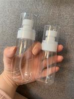 2x Nieuwe Reisformaat Hydraterende Spray Flesjes, Gehele gezicht, Wit, Nieuw, Ophalen of Verzenden