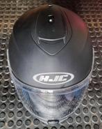 Mooie Zwarte Motorhelm HJC Maat 58 Met Ingebouwde Zonnebril, Ophalen of Verzenden, Tweedehands, Integraalhelm, HJC