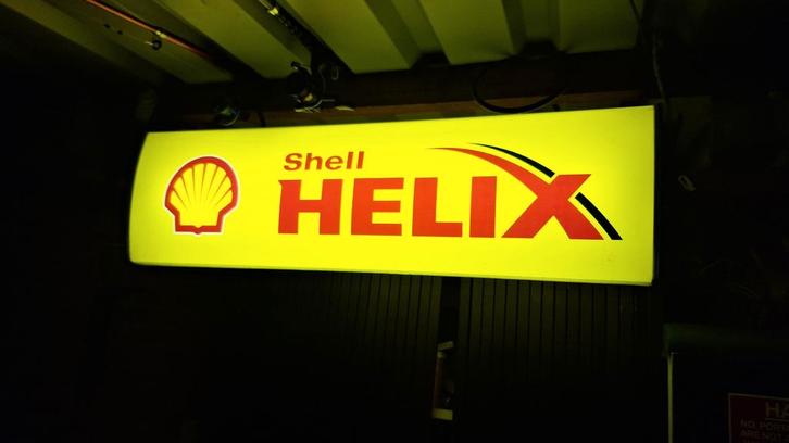 Lichtbak Reclame - Shell Helix, Verzamelen, Merken en Reclamevoorwerpen, Ophalen of Verzenden