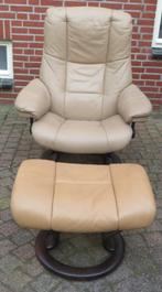 Relax fauteuil Stressless  Mayfair M met hocker zgan, Huis en Inrichting, Ophalen, Zo goed als nieuw, Metaal, 50 tot 75 cm