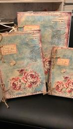 Houten  vintage gestoffeerde opbergdozen/ cadeaudozen, Ophalen of Verzenden, Nieuw, Materiaal