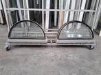4x Stalen Stal ramen Hr++ met natuursteen dorpel, Gevelraam of Ruit, Gebruikt, Minder dan 80 cm, 80 tot 120 cm