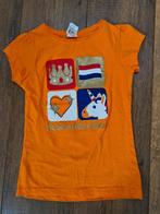 Koningsdag oranje shirt 128-134, Kinderen en Baby's, Kinderkleding | Maat 128, Meisje, Ophalen of Verzenden, Zo goed als nieuw