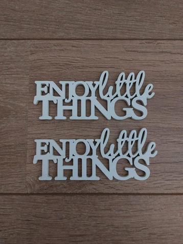 Riviera Maison sign tekst decoratie hout enjoy little things beschikbaar voor biedingen