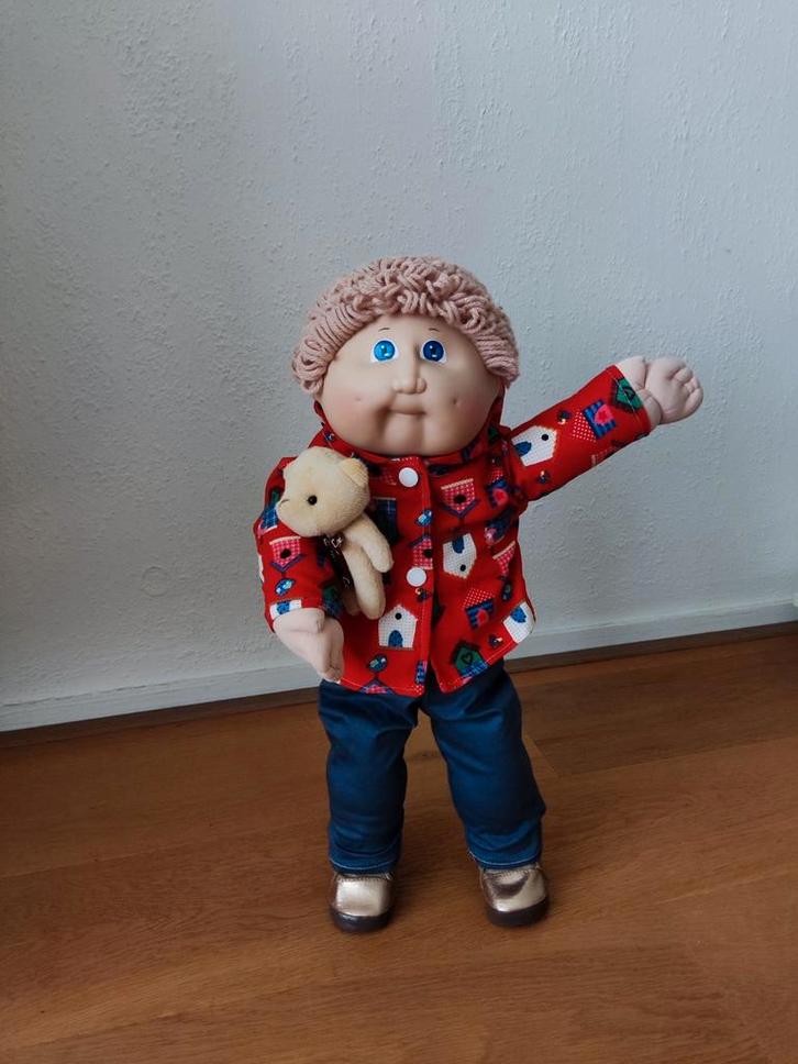 Cabbage Patch Kid, jongen, blond, Kinderen en Baby's, Speelgoed | Poppen, Zo goed als nieuw, Babypop, Ophalen of Verzenden