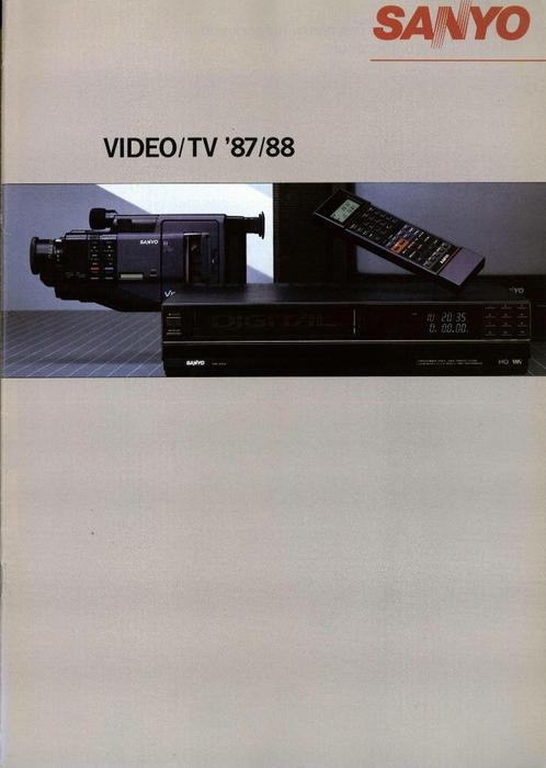 Sanyo, video tv 1987 1988, Boeken, Catalogussen en Folders, Zo goed als nieuw, Catalogus, Ophalen of Verzenden