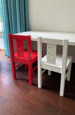 2 houten stoeltjes | IKEA Kritter | 1x rood | 1x wit, Ophalen, Gebruikt, Stoel(en)