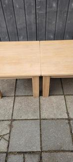 massief eiken salontafeltjes, Ophalen, 50 tot 100 cm, Vierkant, 50 tot 100 cm