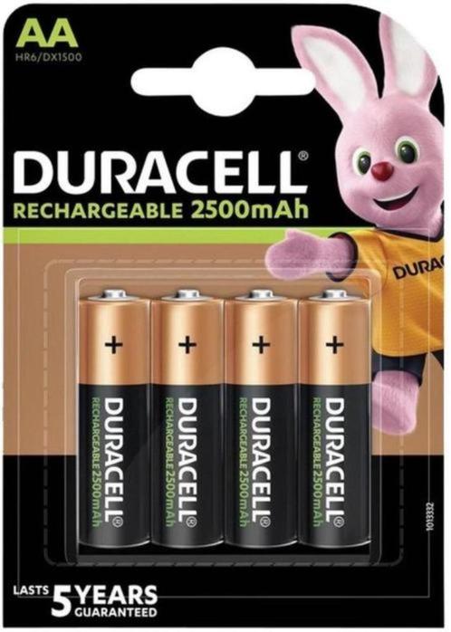 Duracell oplaadbare batterij NiMH AA 2500 mAh 4 stuks, Audio, Tv en Foto, Accu's en Batterijen, Nieuw, Oplaadbaar, Ophalen of Verzenden