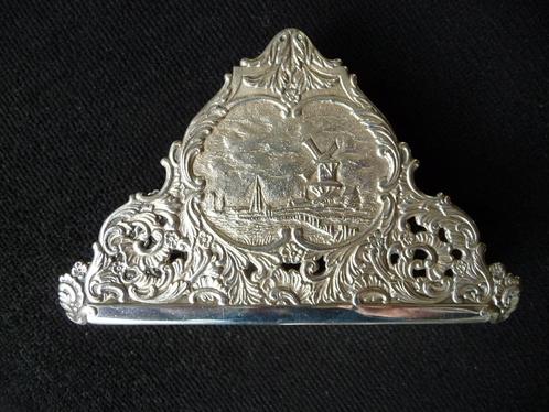 GERO verzilverde servettenhouder oud Hollands Georg Nilsson, Antiek en Kunst, Antiek | Servies los, Ophalen