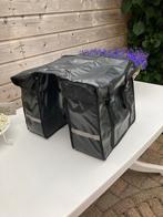 Zwarte dubbele Fietstas , inhoud 46 ltr. ( bisonyl), Fietsen en Brommers, Fietsaccessoires | Fietstassen, Ophalen of Verzenden