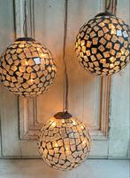3x Glazen hanglamp €25 per stuk *tres jolie duiven*, Verzenden