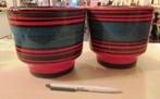 Bloempotten oranje aardewerk Heffen Belgie bloempot, Antiek en Kunst, Ophalen