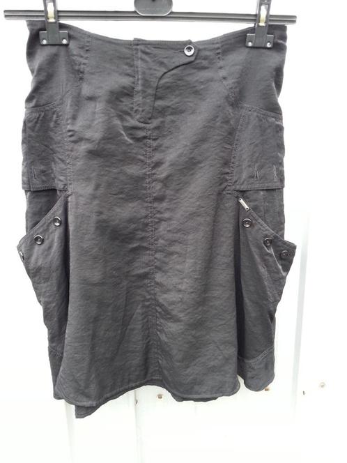 Zwarte, zwarte rok met metallic glans van Didi. Maat M, Kleding | Dames, Rokken, Zo goed als nieuw, Maat 38/40 (M), Zwart, Boven de knie
