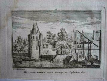 011 Amsterdam Doelen Toren Kopergravure 18e Eeuw beschikbaar voor biedingen