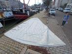 Voor platbodem fok en grootzeil met gaffel., Ophalen of Verzenden, Gebruikt, Grootzeil, Minder dan 15 m²