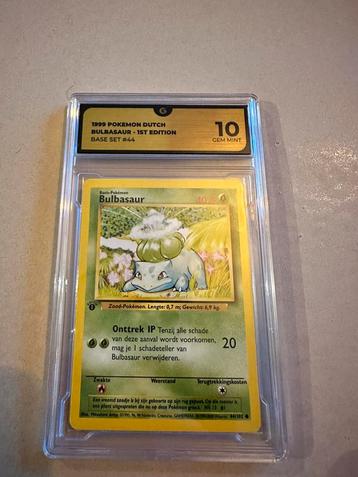 Grade 10 Bulbasaur 1st edition! Very rare beschikbaar voor biedingen