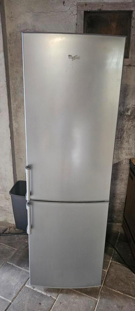 Whirlpool vrijstaande rvs koelvriescombinatie A ++, Witgoed en Apparatuur, Koelkasten en IJskasten, Zo goed als nieuw, Met aparte vriezer