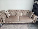 Chesterfield banken met 2 fauteuils, Huis en Inrichting, Banken | Bankstellen, Ophalen, Driepersoons, 75 tot 100 cm, Zo goed als nieuw