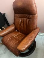 Stressless Leren relax fauteuil, Ophalen, Gebruikt, 50 tot 75 cm, Leer