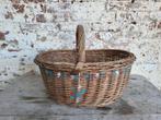 Franse brocante rieten picknickmand/ allegonda, Ophalen of Verzenden