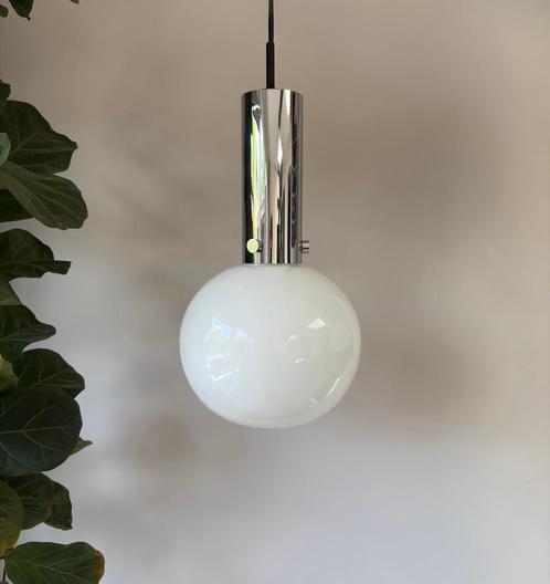 Vintage Glazen Hanglamp Glashütte Limburg, Huis en Inrichting, Lampen | Hanglampen, Zo goed als nieuw, Minder dan 50 cm, Glas