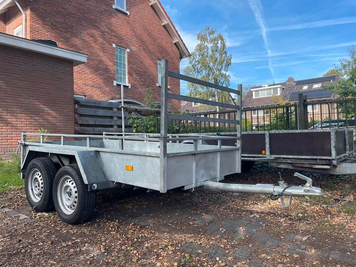 Stalen tandemasser 250 * 125 zeer mooi!, Auto diversen, Aanhangers en Bagagewagens, Zo goed als nieuw, Ophalen
