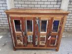 Dressoir Scrabwood / Botenhout, Huis en Inrichting, Kasten | Dressoirs, Ophalen, Met deur(en), 100 tot 150 cm, Teakhout