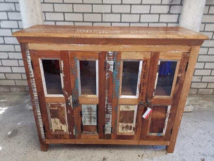Dressoir Scrabwood / Botenhout, Huis en Inrichting, Kasten | Dressoirs, Zo goed als nieuw, 100 tot 150 cm, 25 tot 50 cm, Met deur(en)