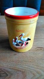 Vintage Alsace beker, vaasje, pennenbak in felle kleuren, Ophalen of Verzenden