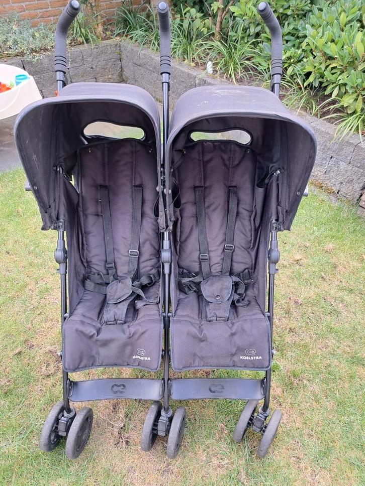 Koelstra Duo buggy / Tweeling buggy - Gebruikt, Kinderen en Baby's, Buggy's, Gebruikt, Koelstra, Duomodel, Verstelbare rugleuning