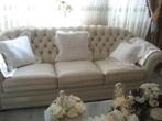 mooie leren set chesterfielt model kan goedkoop lees onder, Ophalen, Zo goed als nieuw, Minder dan 150 cm, Vierpersoons of meer