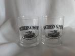 SOUTHERN COMFORT glazen, 2 stuks, zwarte logo, Verzamelen, Glas en Borrelglaasjes, Ophalen of Verzenden, Zo goed als nieuw, Borrel- of Shotglas