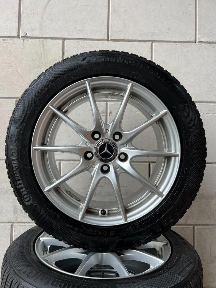 Winterset Mercedes C klasse velgen met winterbanden 16 inch, Auto-onderdelen, Banden en Velgen, Banden en Velgen, Winterbanden