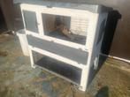 Konijnen hok incl buiten ren, voer en houtsnippers, Dieren en Toebehoren, Ophalen, 110 cm of meer, Zo goed als nieuw, 90 cm of meer