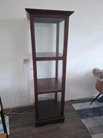 Houten vitrinekast met sleutel, Ophalen, 50 tot 100 cm, Zo goed als nieuw, Kersenhout