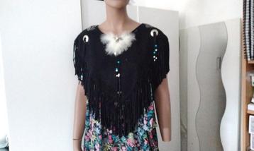 Western lederen poncho Cowboy dames UNIEK ZELDZAAM  beschikbaar voor biedingen