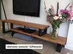 Oud eiken wagondelen maatwerk tv meubel op maat/stalen frame, Huis en Inrichting, Kasten | Televisiemeubels, Nieuw, Robuust stoer oud eiken wagondelen wagonplanken barnwood