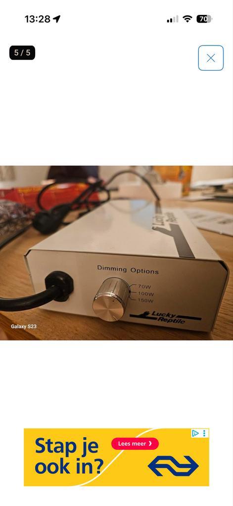 Bright sun uv 70 w Bright Control pro 3, Dieren en Toebehoren, Reptielen en Amfibieën | Toebehoren, Zo goed als nieuw, Verlichting