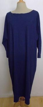 Mooie blauwe travelstof jurk van La Dress (by Simone) XL, Blauw, Onder de knie, Zo goed als nieuw, Maat 46/48 (XL) of groter