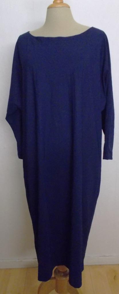 Mooie blauwe travelstof jurk van La Dress (by Simone) XL, Kleding | Dames, Jurken, Zo goed als nieuw, Maat 46/48 (XL) of groter