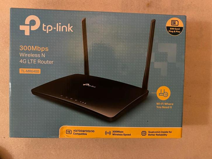 TP-Link TL-MR6400 4G LTE Router, Computers en Software, Routers en Modems, Gebruikt, Router, Ophalen of Verzenden