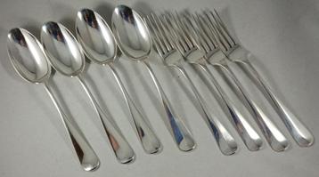 4 zilveren dessert couverts Hollands glad  massief 835 beschikbaar voor biedingen