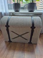 Mooie Witte Wicker Kist met Riemen, Ophalen, Overige materialen, Gebruikt, 50 tot 100 cm