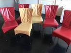 6 stoelen, Huis en Inrichting, Vijf, Zes of meer stoelen, Gebruikt, Ophalen, Rood