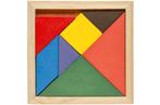 PARTIJ PUZZEL TANGRAM HOUT  11,5 X 11,5 CM