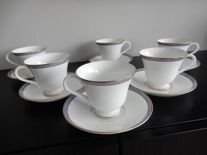 6 Wedgwood kop en schotels Palatia, Huis en Inrichting, Keuken | Servies, Nieuw, Kop(pen) en/of Schotel(s), Wedgwood, Porselein